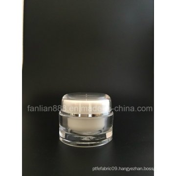 Round Acrylic Cream Bottles for Cosmetic Packaging